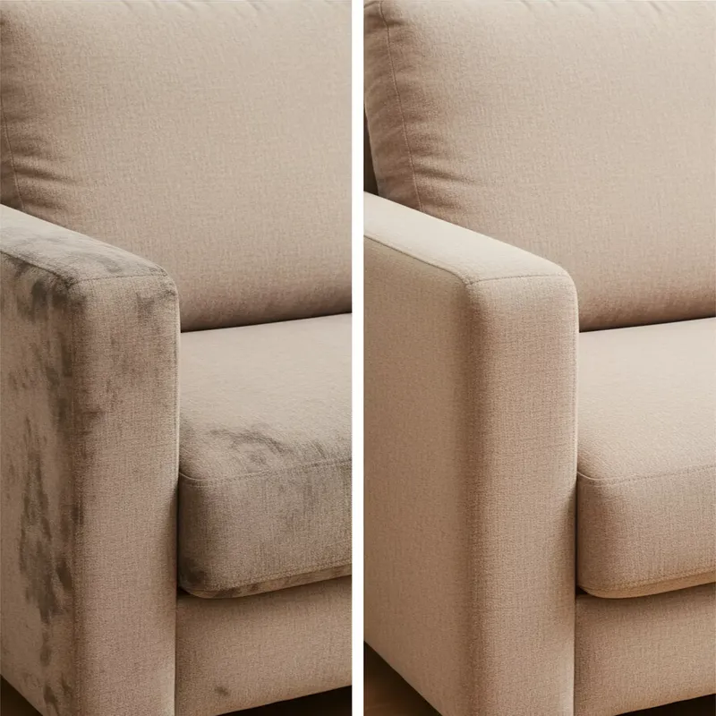 沙發清洗前後對比